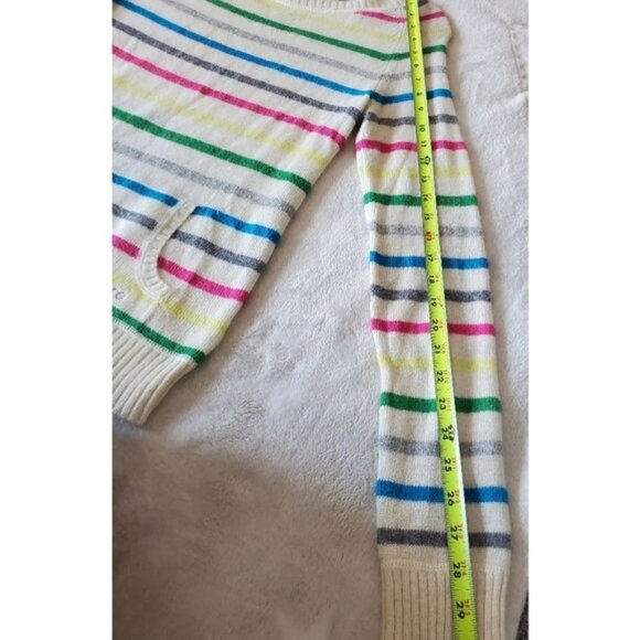 VTG Aeropostale Medium Y2K Sweater Angora rabbit hair bl colorful Rainbow - Picture 3 of 11